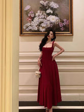 Burgundy Red A-Line Prom Gown Formal Dresses